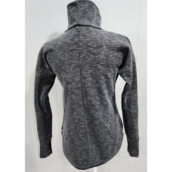 Champion Womens Hoodie Gray & Black Cowl Neck Drawstring Sweater Pocket Size S - Picture 3 of 6